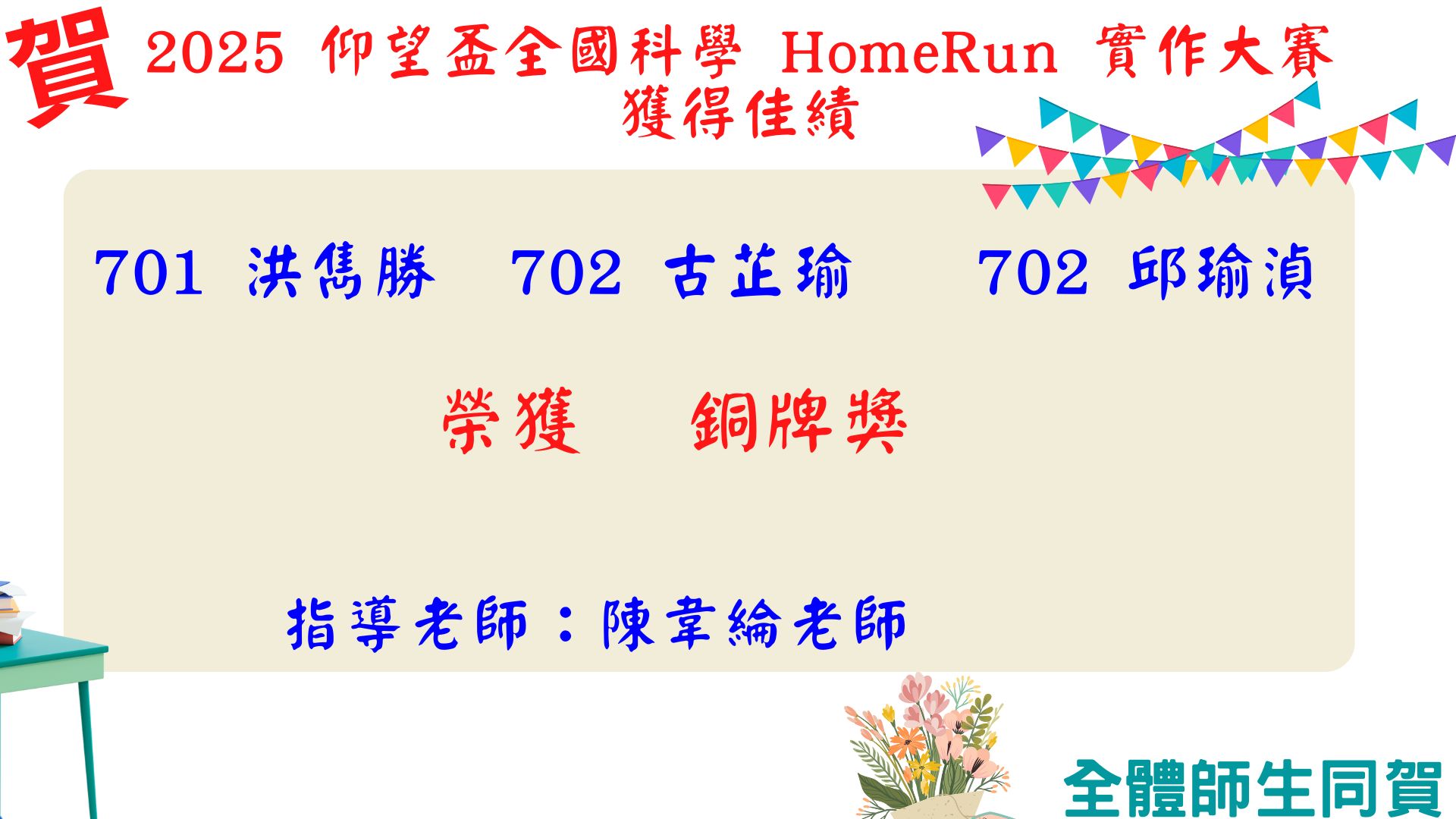 仰望盃銅牌獎