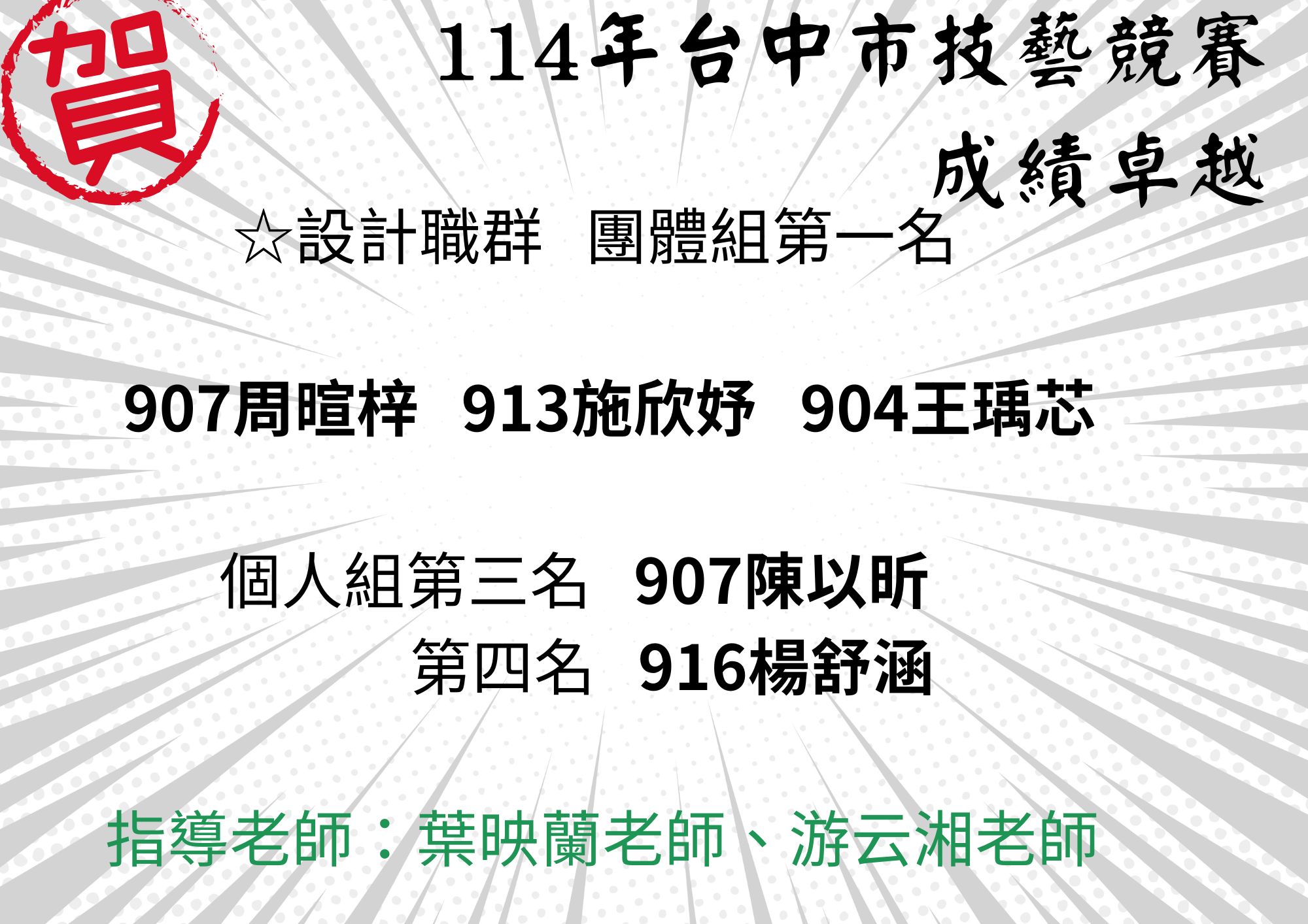 技藝競賽得獎