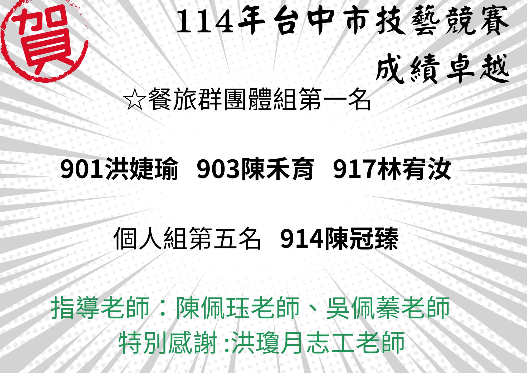 技藝競賽得獎